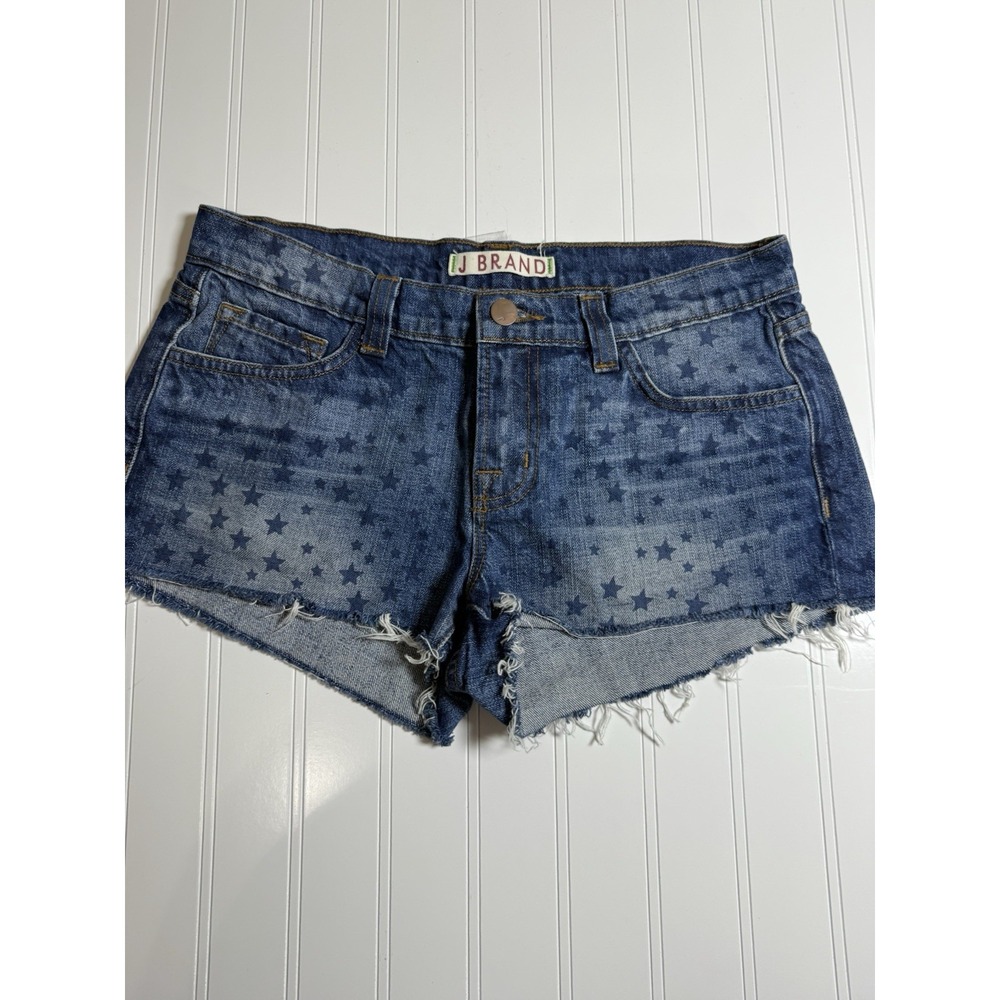 J Brand Cut off Jean Shorts Sz 26 Blue All Over‎ Stars
